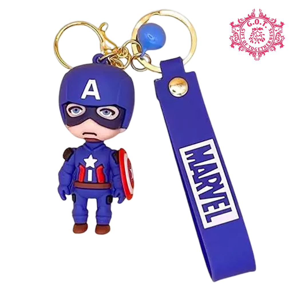 Captain America 3D Silicon Keychain